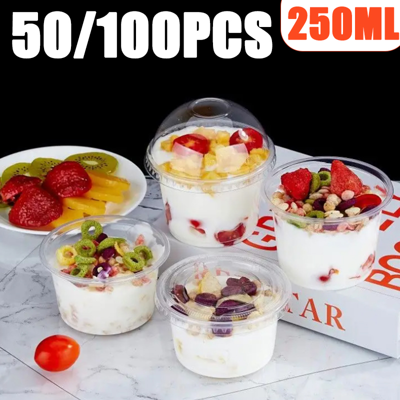 Sauce Dipping Cup - 50/100 pièces 250ML gobelets à pouding