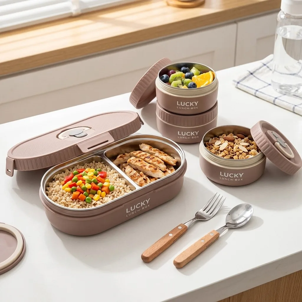 Boîte à lunch isotherme en aci - Meal Prep Or Prep Meal avis et prix