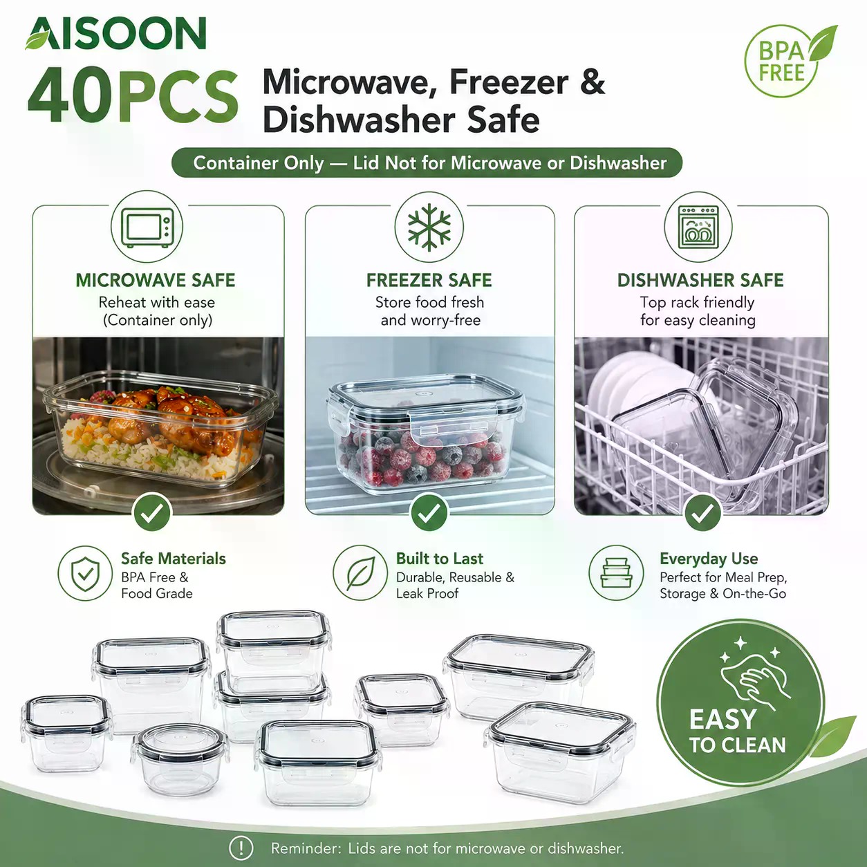 Ensemble de 40 contenants de s - Meal Prep Kitchen avis et prix